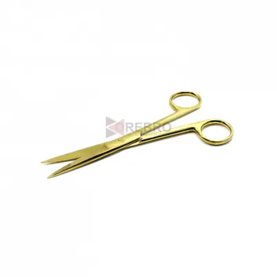 Dressing Scissors, Pointed / Pointed, Straight - Gold Oxide Coated