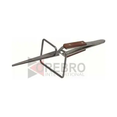 Fiber Grip Cross-Locking Soldering Tweezers with Stand