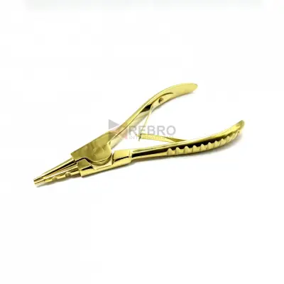 Medium Ring Opening Pliers, 2 Grooves - Gold Oxide Coated