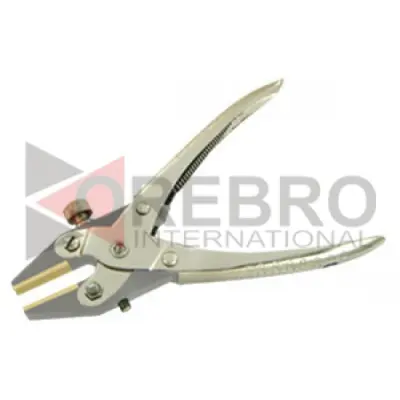 Parallel Action Brass Tip Flat Jaws Pliers With Positioning Screw