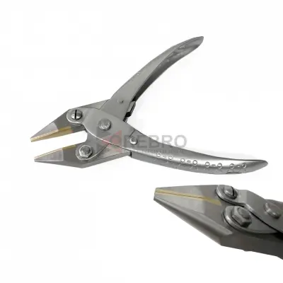 Parallel Action Pliers- Chain Nose -Brass Jaws- with Return Spring