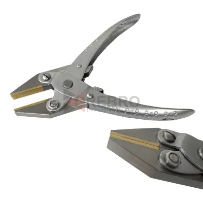 Parallel Action Pliers- Flat Nose -Brass Jaws- with Return Spring